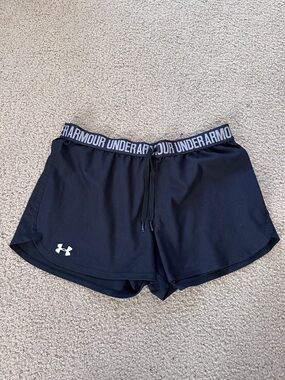 Under Armour Black Women's Athletic Shorts with Branded Waistband